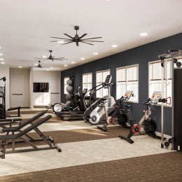 fitness center with ample space